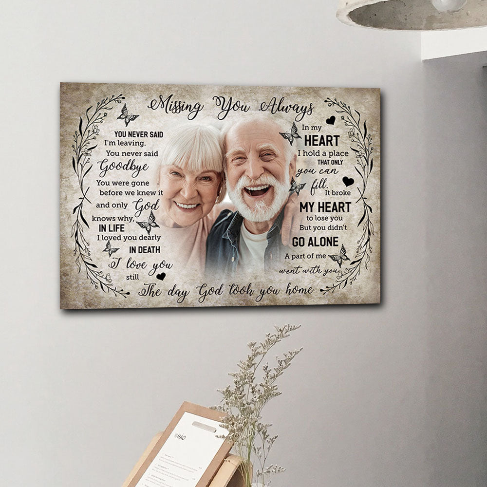 Missing You Always Memorial Personalized Canvas