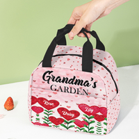 Thumbnail for Personalized Kids Grandma's Garden Loads Of Heart Lunch Bag, Gift For Mom Grandma