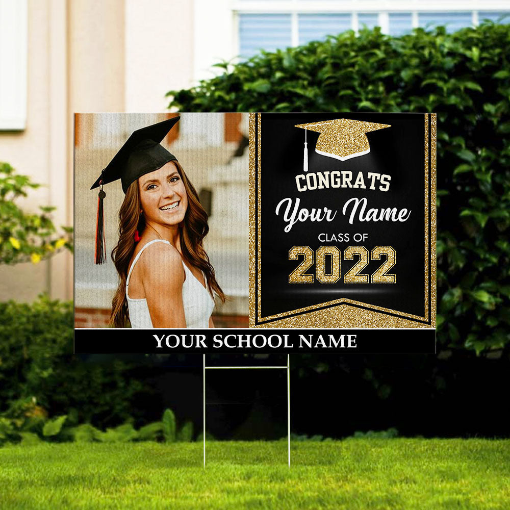 Photo Graduation Lawn Sign With Stake, Graduation Decoration