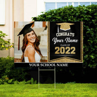 Thumbnail for Photo Graduation Lawn Sign With Stake, Graduation Decoration