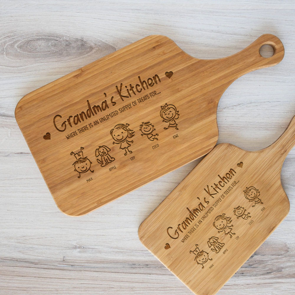 Grandma's Kitchen Personalized Wood Cutting Board