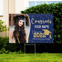 Thumbnail for Congrats Graduation Lawn Sign With Stake, Photo Yard Sign