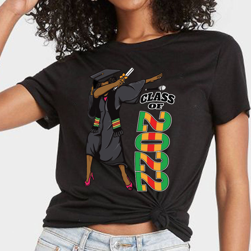 Dabbing Black Girl Graduation T-Shirt, Graduation Gift