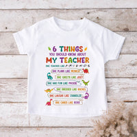 Thumbnail for Dinosaur My Teacher Teaches Like Friends Kids T-shirt