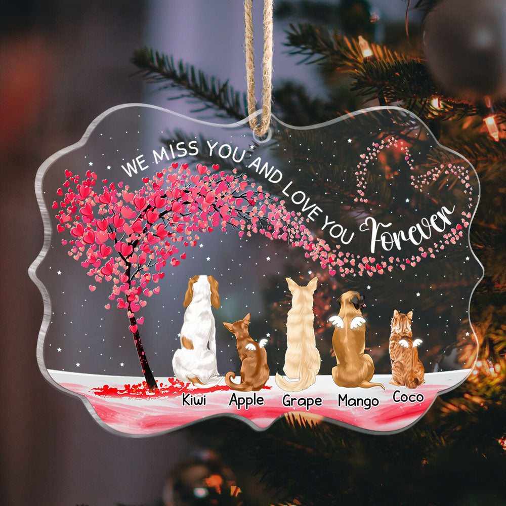 Personalized Dog Acrylic Ornament Custom Cat Name Breed Christmas Gift