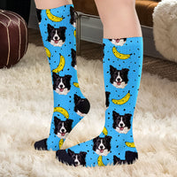 Thumbnail for Custom Pet Face Cutout Photo Christmas Socks, Christmas Gift YHN-THUY