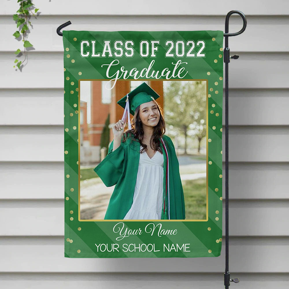 Class Of 2022 Graduation Garden Flag With Photo