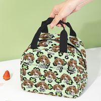 Thumbnail for Personalized Irish Pattern Dog Cat Upload Face Lunch Bag, Gift For Patrick's Day