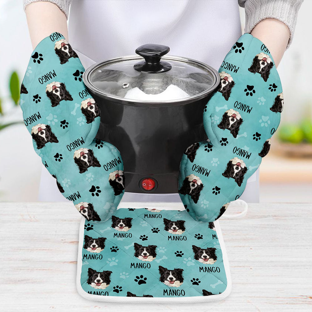 Custom Paws Dog Cat Oven Mitts & Potholder, Pet Lover Gift YHN-THUY