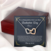 Thumbnail for To A Beautiful Girl on Her Graduation Day Message Card Necklace