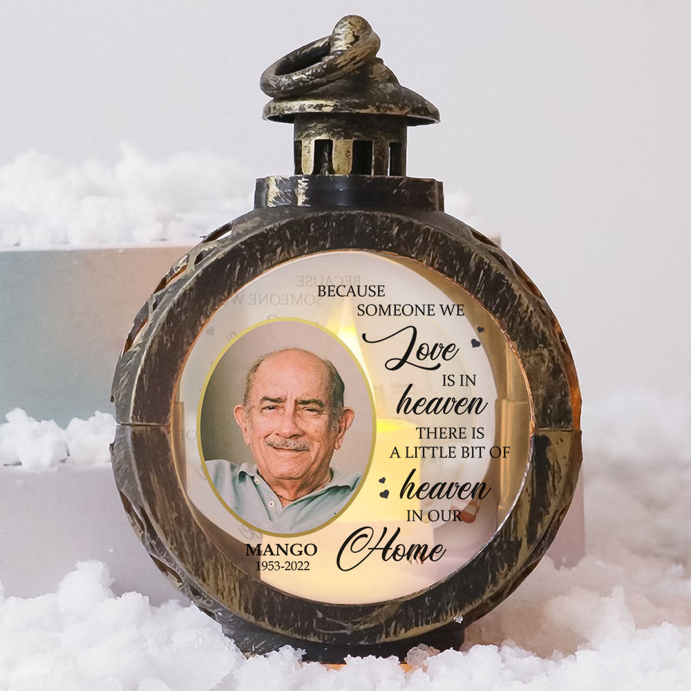 Custom Because Someone We Love Is In Heaven Memorial LED Light Ornament, Memorial Gift YHN-THUY