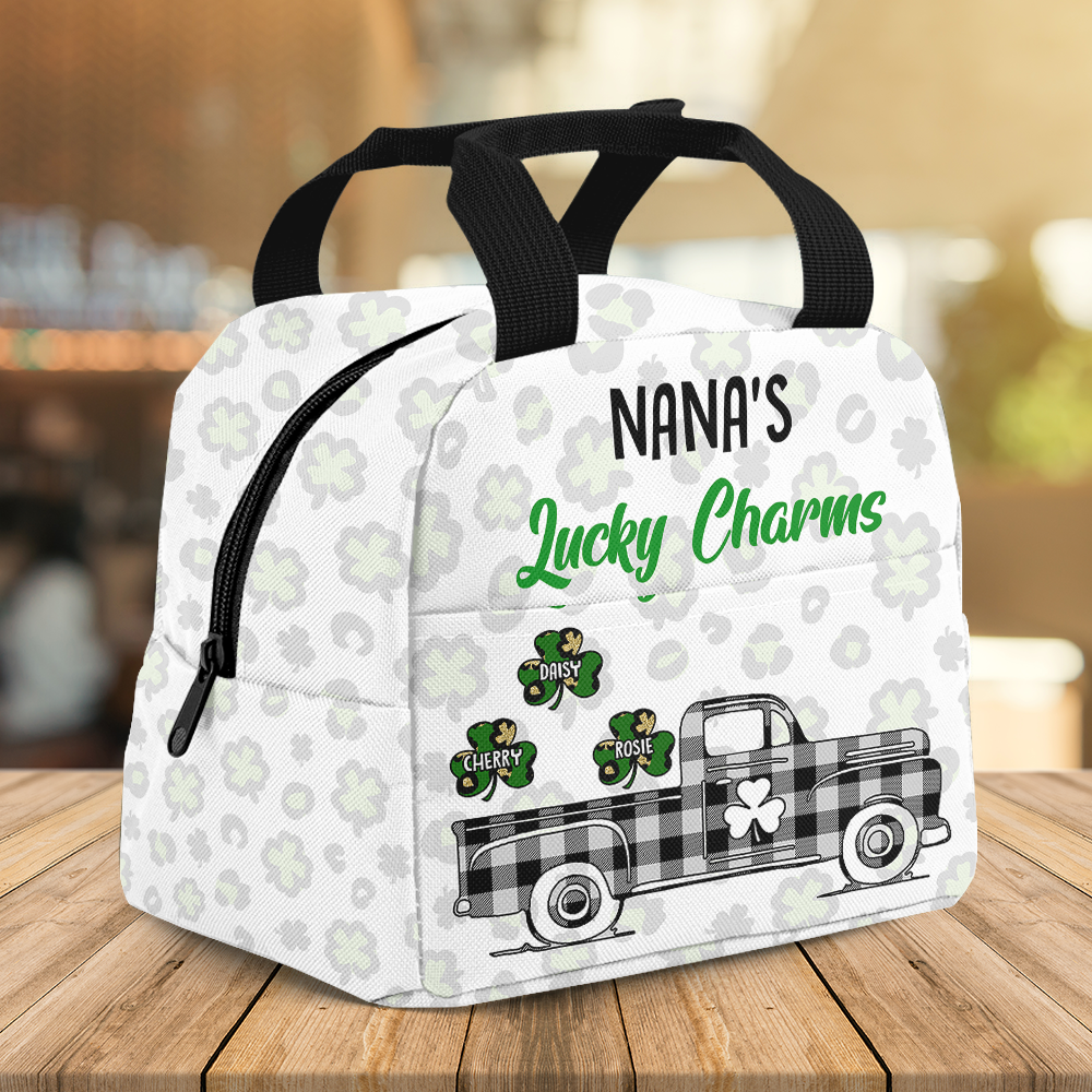 Personalized Kids Grandma Lucky Charms Irish Lunch Bag, Gift For Patrick's Day AI