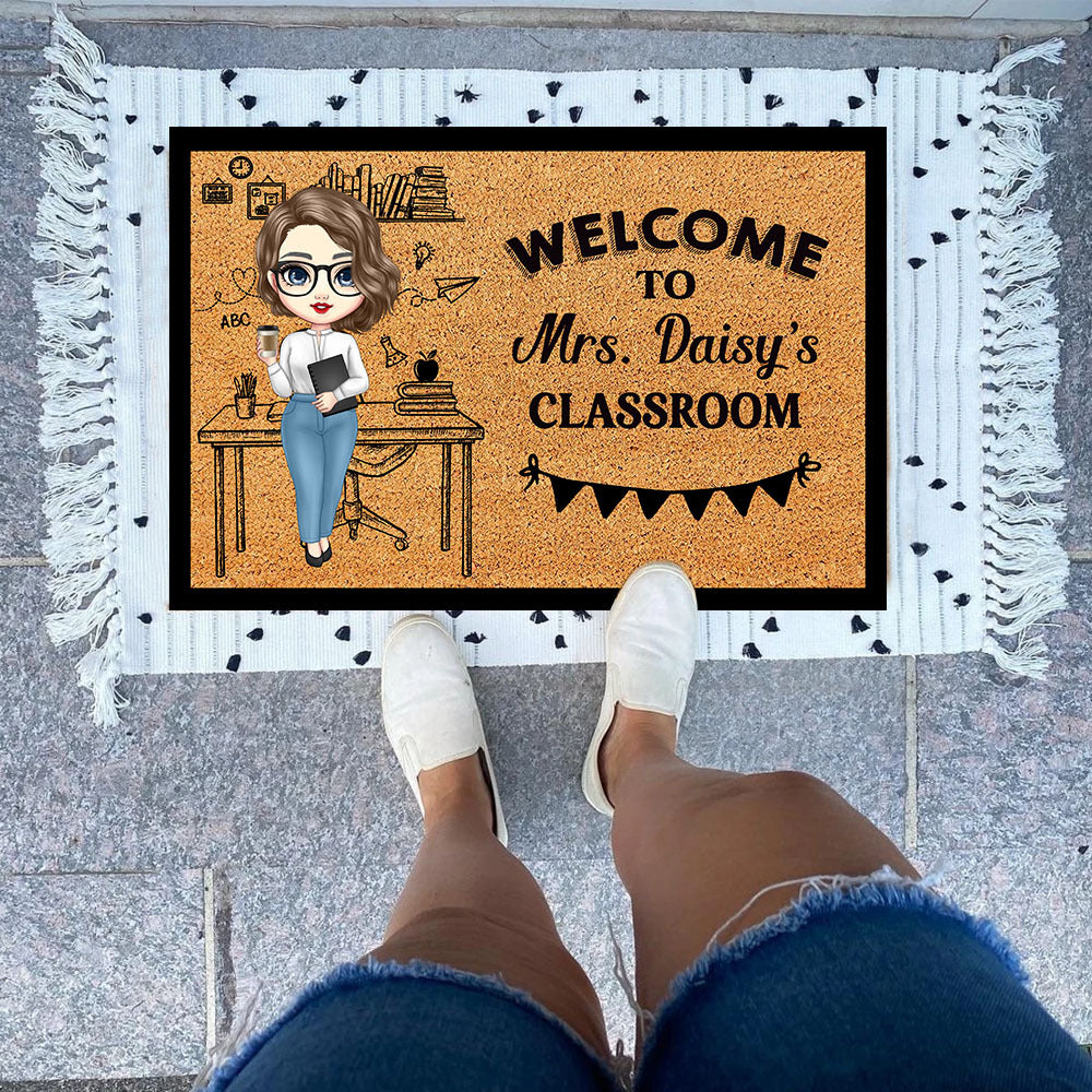 Welcome To Classroom Teacher Doormat, Classroom Decor YHN-THUY