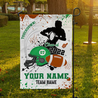 Thumbnail for Rugby Ball Graduation Garden Flag, Football Garden Flag