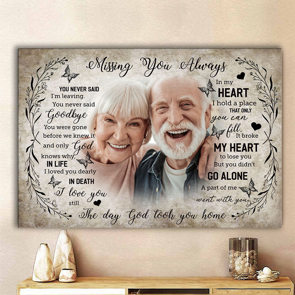 Missing You Always Memorial Personalized Canvas