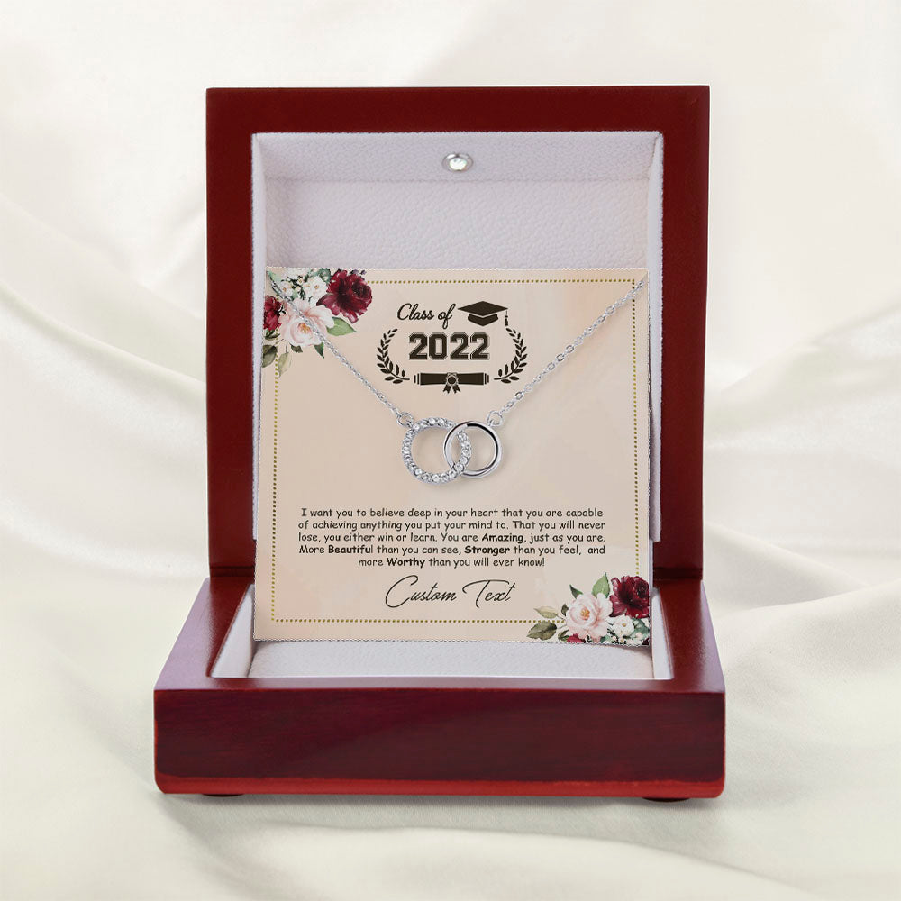 I Want You To Believe Deep In Your Heart Graduation Message Card Necklace