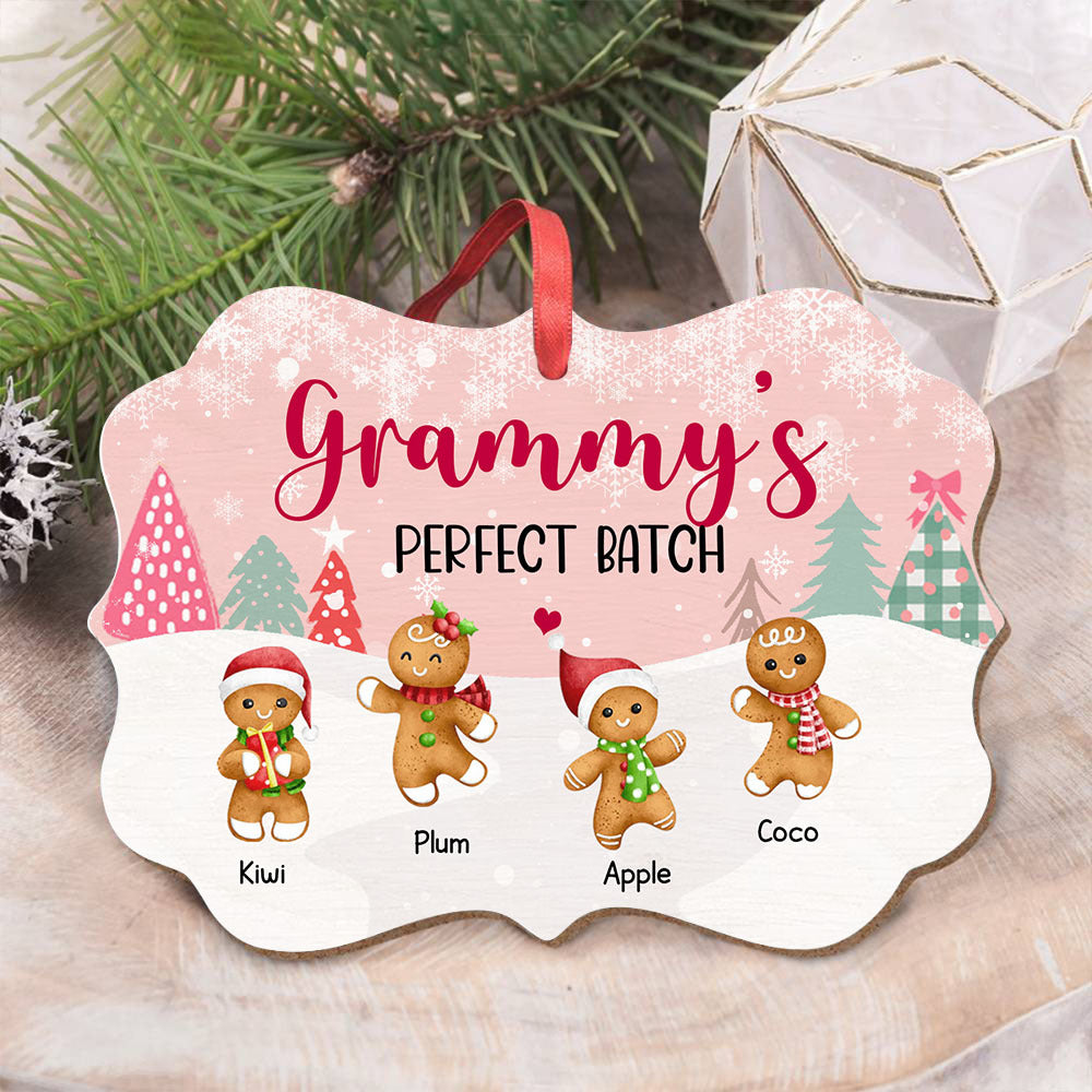 Personalized Mom Grandma Perfect Batch Grandkids Printed Wood Ornament, Christmas Gift For Grandparent