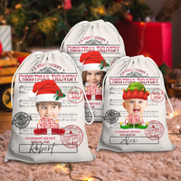 Thumbnail for Personalized Santa Sack - Christmas Gift For Family - Face Photo Jingle Bell Song