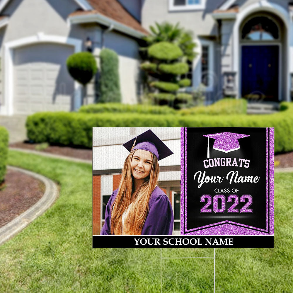 Photo Graduation Lawn Sign With Stake, Graduation Decoration