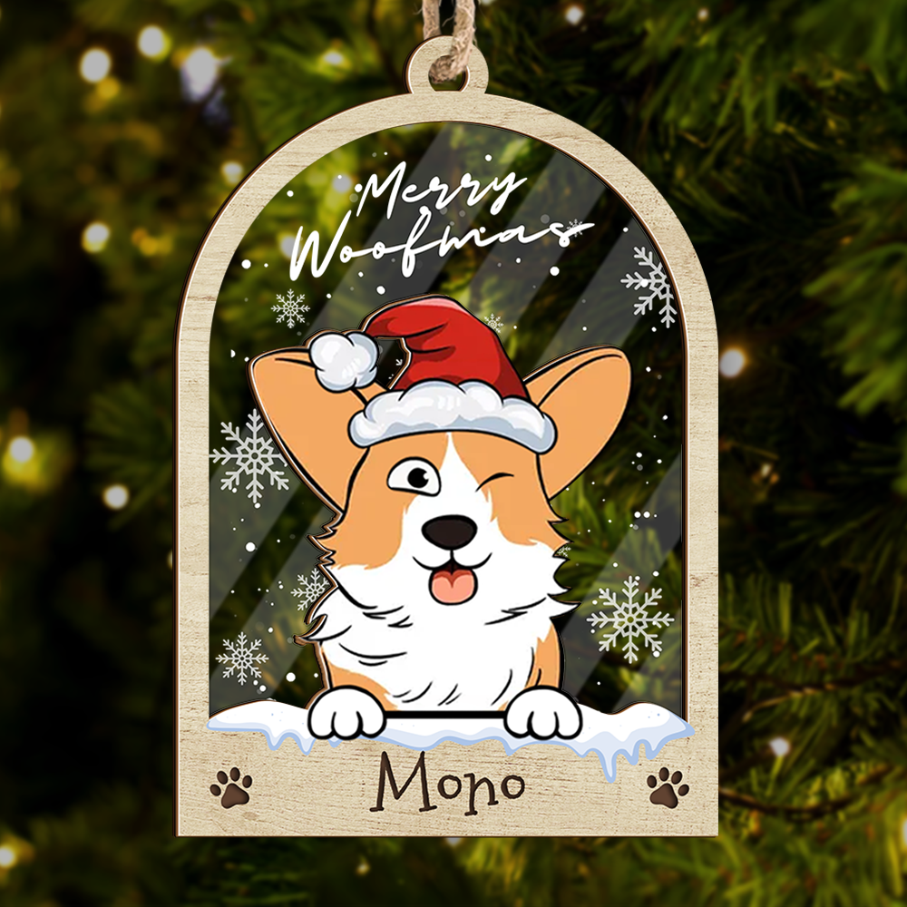 Personalized Acrylic Ornament - Christmas Gift For Pet Lovers - Christmas Bell With Dog Cat