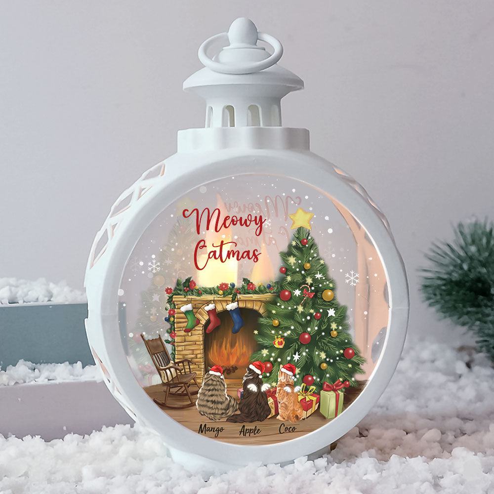 Custom Merry Christmas With Dog Cat LED Light Ornament, Christmas Gift YHN-THUY