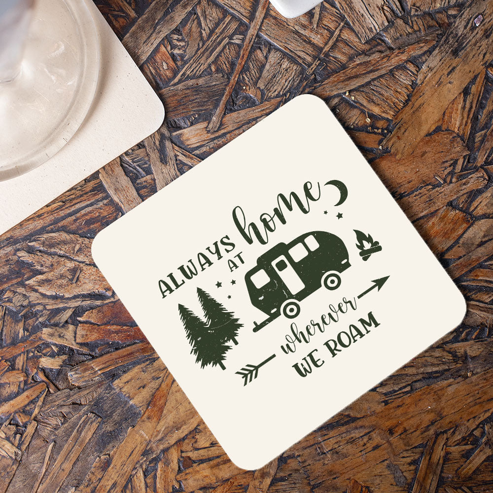 Making Memories One Campsite Square Stone Coaster