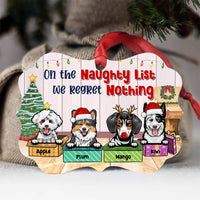 Thumbnail for On The Naughty List Personalized Dog Christmas MDF Ornament, Customized Holiday Ornament CHI-YEN