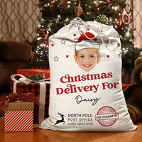 Thumbnail for Custom Christmas Delivery Face Photo Family Christmas Bag, Christmas Gift