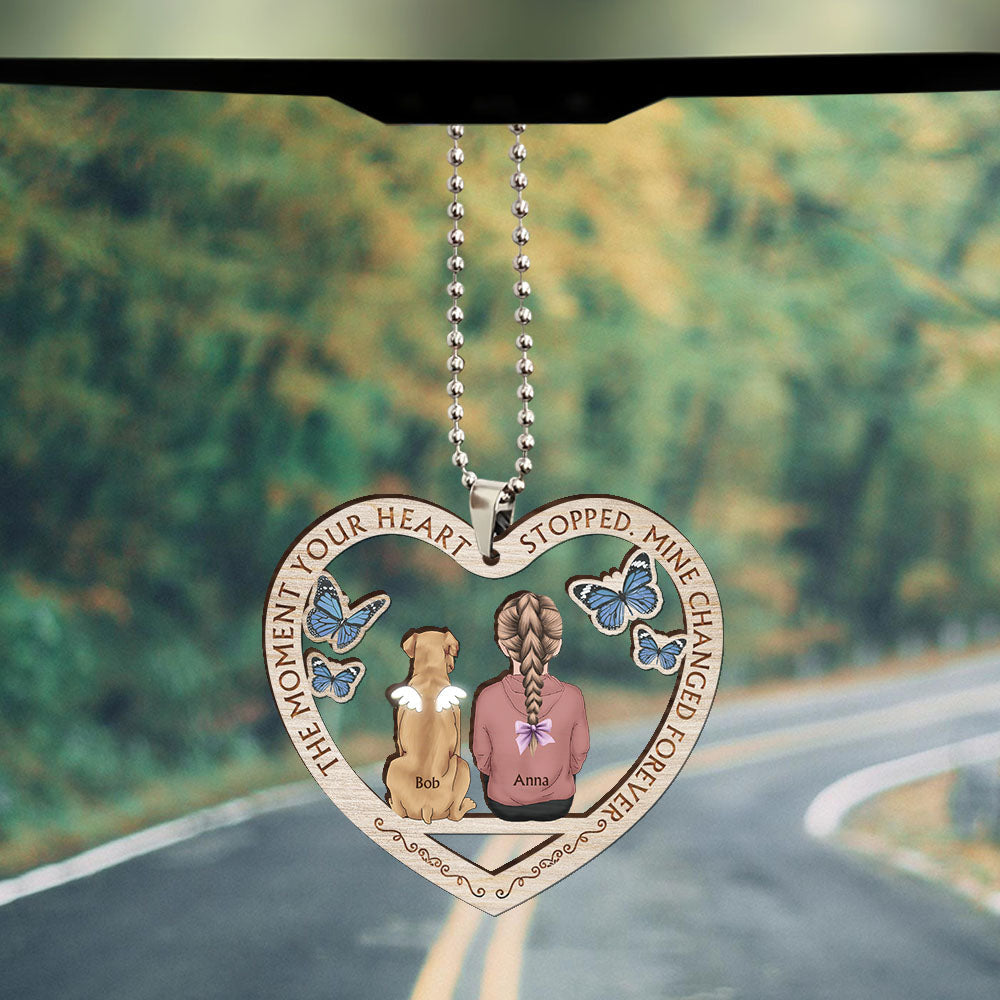 The Moment Your Heart Stopped Pet Memorial Personalized Car Ornament