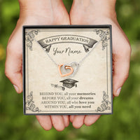 Thumbnail for Behind You All Your Memories Graduation Message Card Necklace