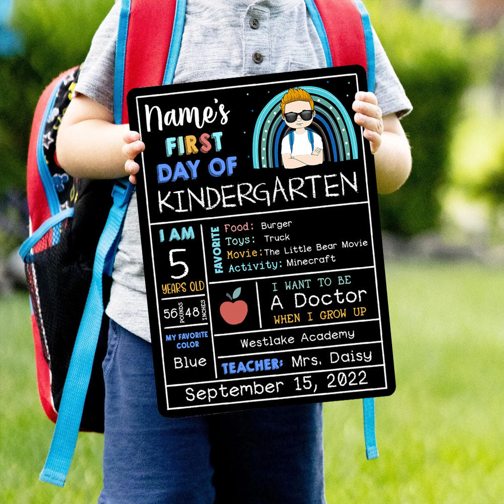 Reusable 2-in-1 First & Last Day Of School Chalkboard Sign