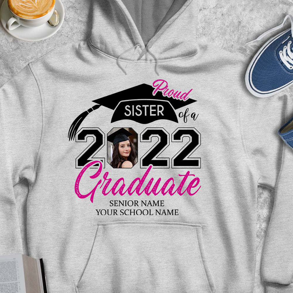 Proud Sister Graduation T-Shirt, Family Graduation Tee