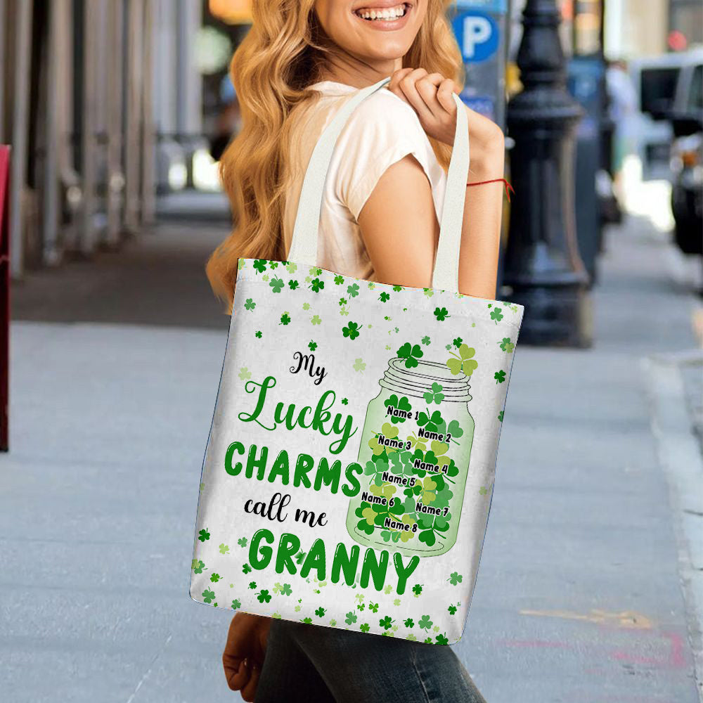 Personalized Mom Grandma Patrick's Day Blessings Tote Bag , Gift For Irish Mom JonxiFon