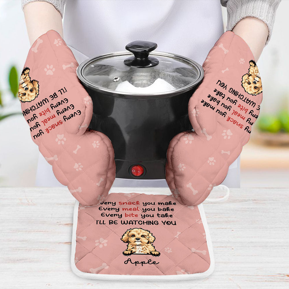 Custom Every Snack You Make Oven Mitts & Potholder, Pet Lover Gift YHN-THUY