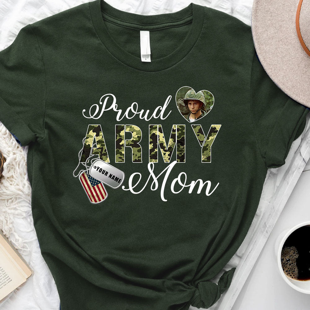 Family US Army T-Shirt, Proud Army Mom Shirt