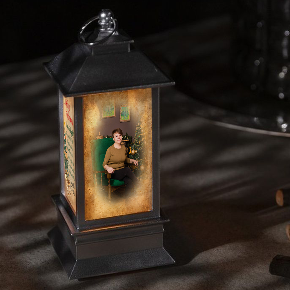 Custom Christmas In Heaven Photo Memorial Lantern, Sympathy Gift YHN-YEN