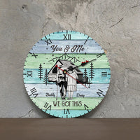 Thumbnail for Personalized You And Me We Got This Camoing Old Couple Wall Wooden Clock, Gift For Mom Dad