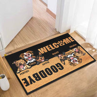 Thumbnail for Custom Welcome Goodbye Dog Doormat, DIY Home Decor Huyen-Thuy