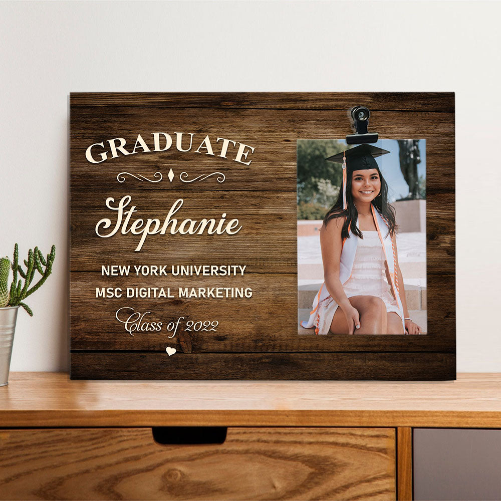 Personalized Graduation Photo Clip Frame, Graduation Keepsake