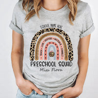 Thumbnail for Customized Grade Squad Teacher Team Rainbow T-shirt, Back To School Gift