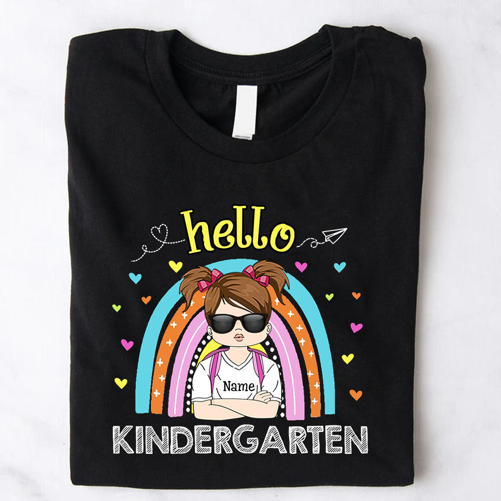 Hello Kindergarten 1st 2nd 3rd Grade Kid T-Shirt, Back To School Gift