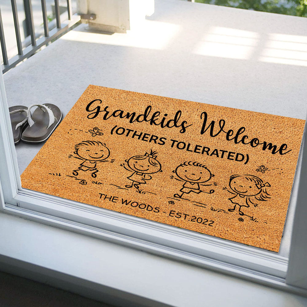 Grandkids Welcome Others Tolerated Grandma Doormat