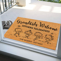 Thumbnail for Grandkids Welcome Others Tolerated Grandma Doormat