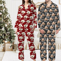 Thumbnail for Custom Pet Face Vintage Pajamas Set, Dog Cat Lover Gift Dung- Thuy