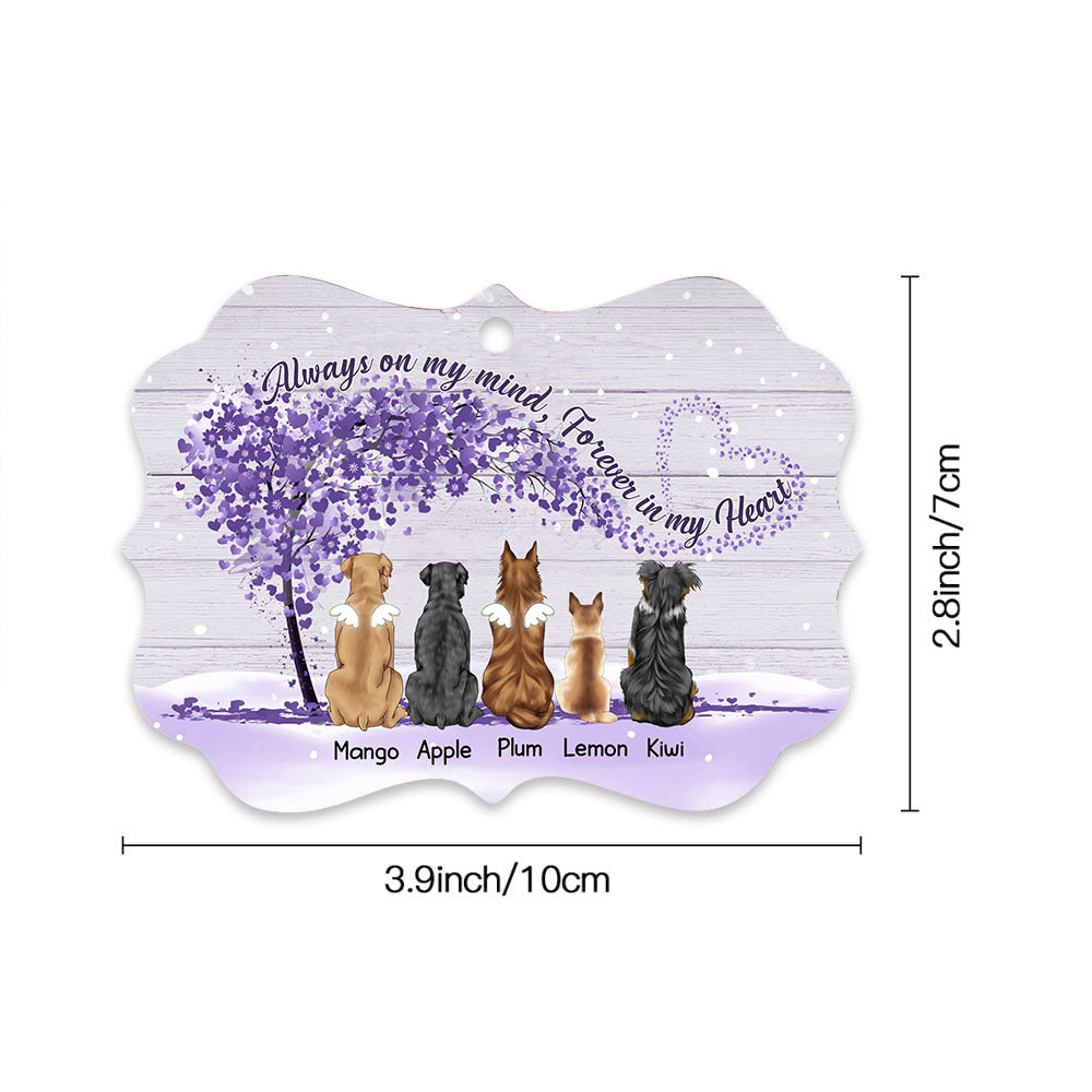 I'm Always With You Personalized Memorial Dog Printed Wood Ornament, Sympathy Gift For Dog Lover