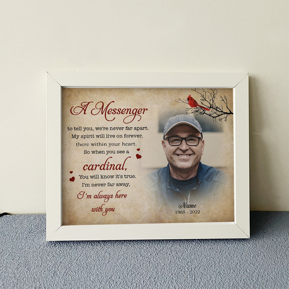 A Messenger To Tell You Cardinal Memorial Photo Frame