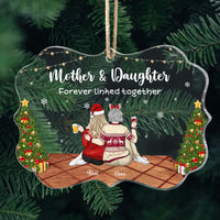 Thumbnail for Mother & Daughters Forever Linked Together Printed Acrylic Ornament YHN-THUY