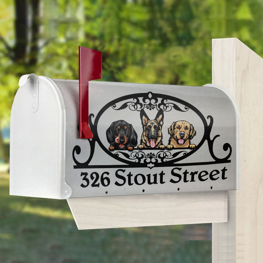 Dog Address Magnetic Mailbox Cover, Dog Lover Gift