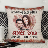 Thumbnail for Upload Couple Photo Annoying Each Other Pillow, Custom Valentine Day Gift Dung-Thuy