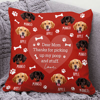 Thumbnail for Personalized Pet Face Dog Funny Letter To Dog Mom Dad Pillow, Gift For Pet Lover CHI-YEN